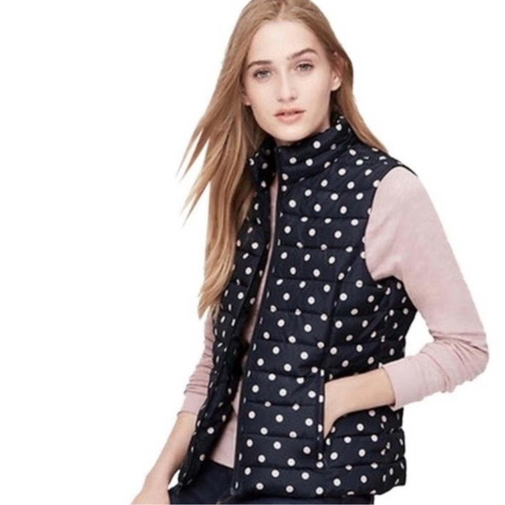 Colebrook Essentials Polka Dot Puffer Vest